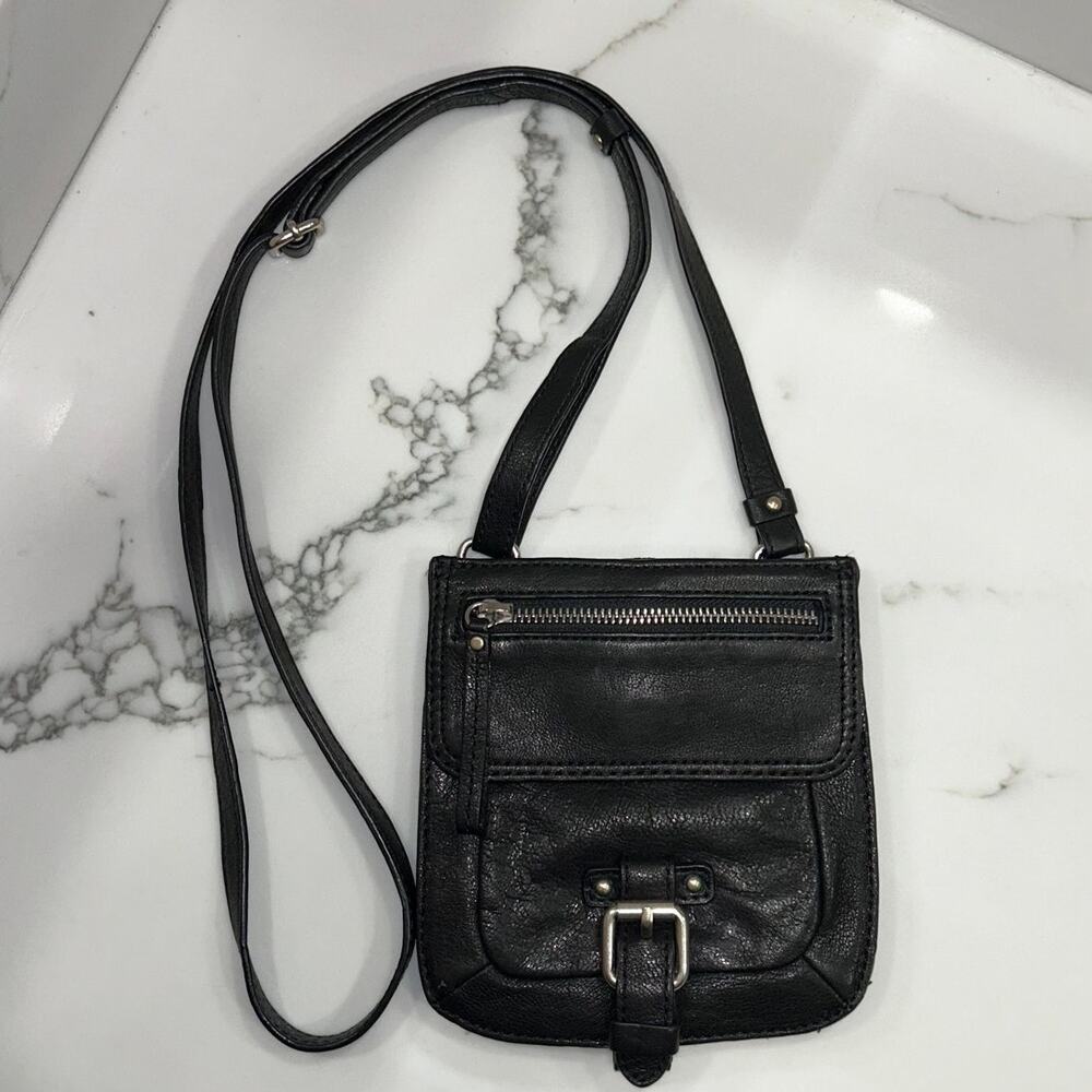 Banana Republic Black Swingpak Soft Lambskin Crossbody Bag Mini